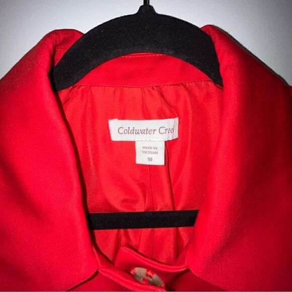 Coldwater Creek Snap Button Front 3/4 Sleeve Peacoat Coat - Picture 2 of 5